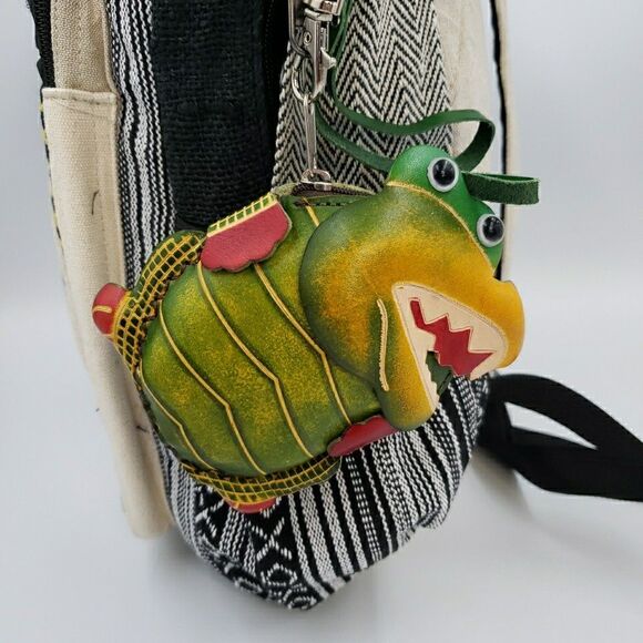 Dino Alligator Handmade Cool Reptile Gift Leather Wristlet Wallet Zip Coin Purse - Picture 12 of 12